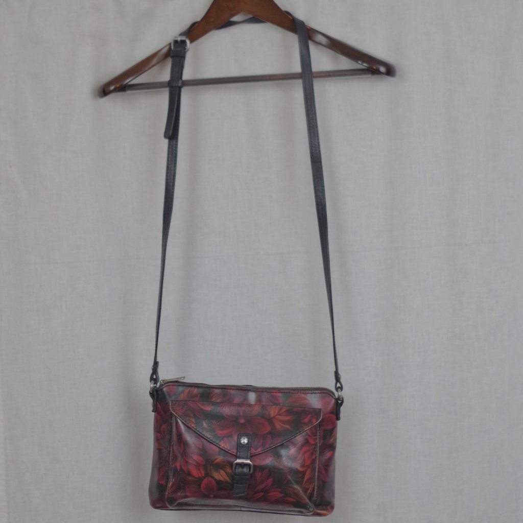 Patricia Nash Floral Leather Crossbody Purse